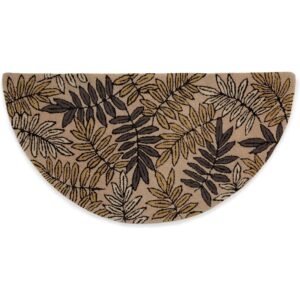 Beige with Brown Hand Tufted 100% Wool Rug