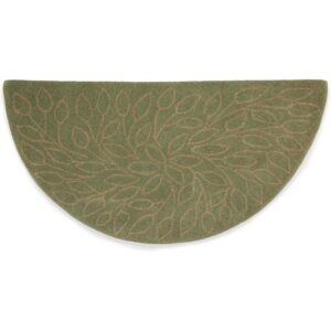 Green Leaf Hand Tufted 100% Wool Rug